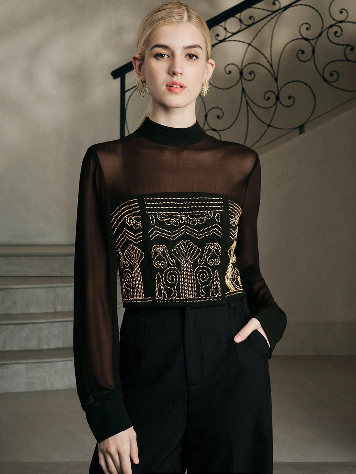 Top SHEIN, negru