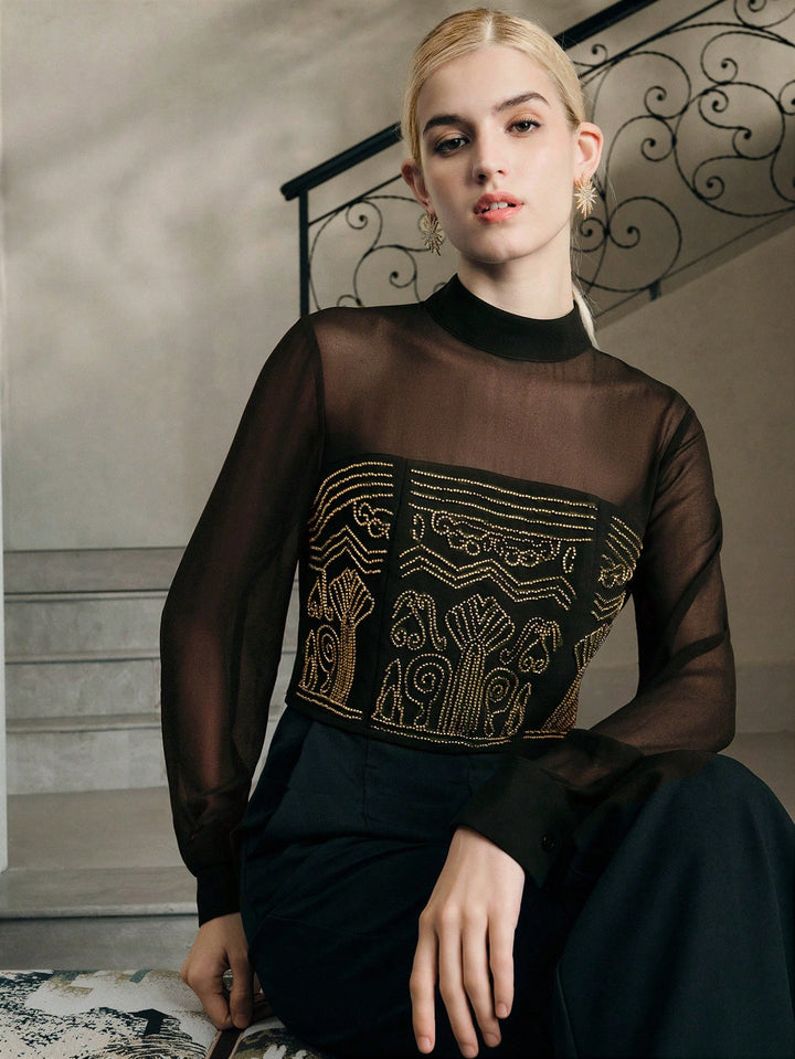 Top SHEIN, negru