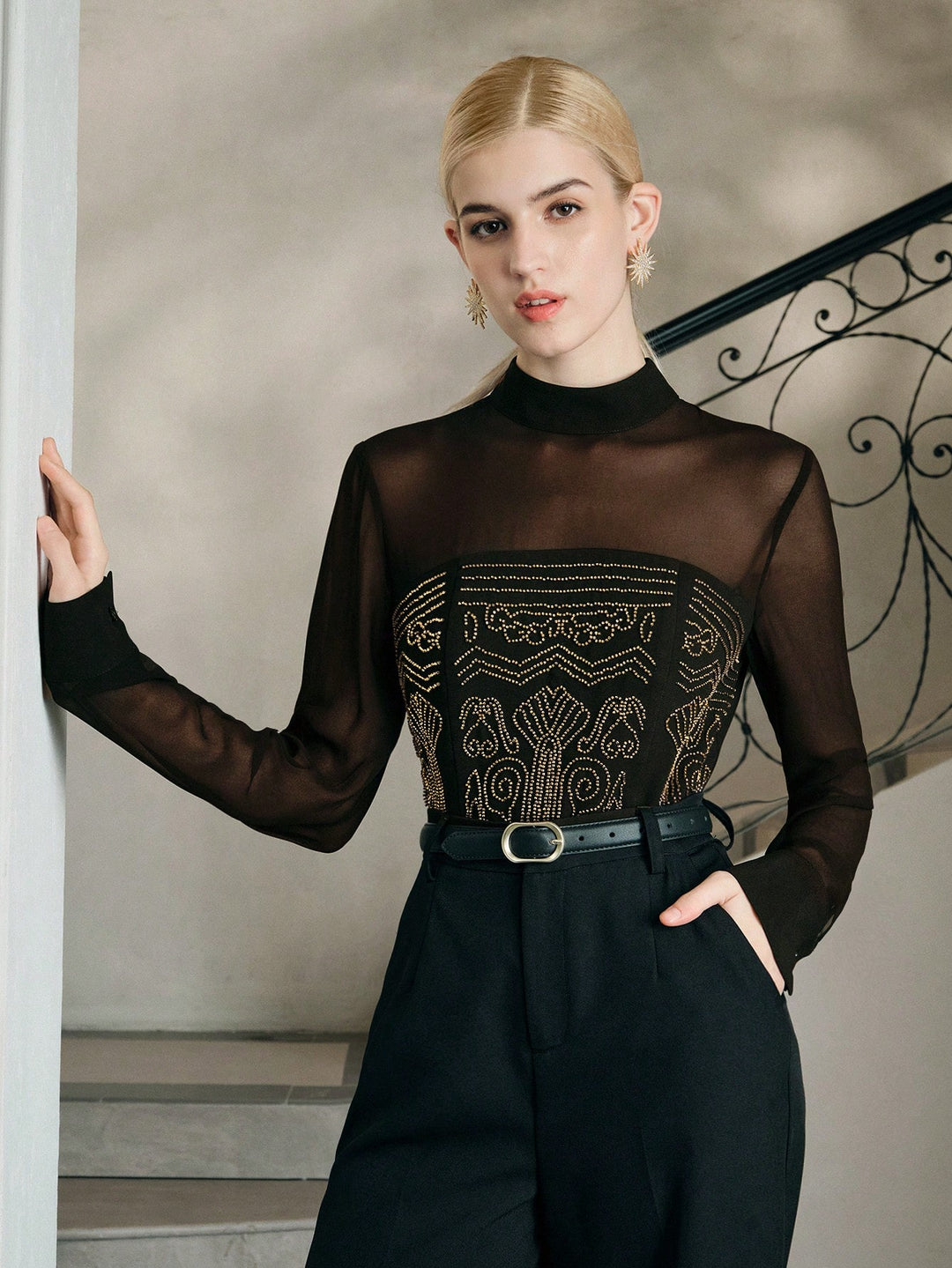 Top SHEIN, negru