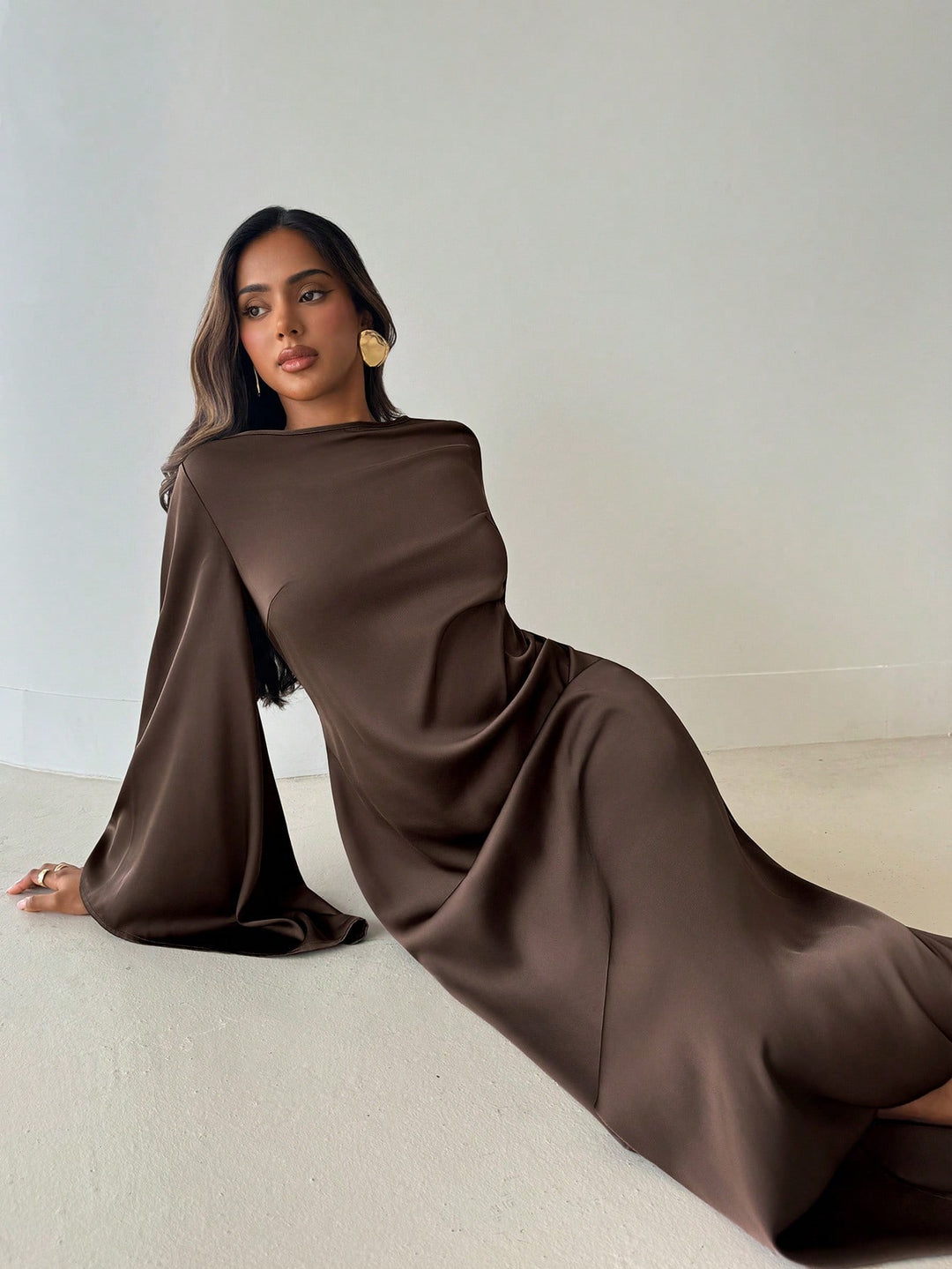 Rochie maxi SHEIN, maro
