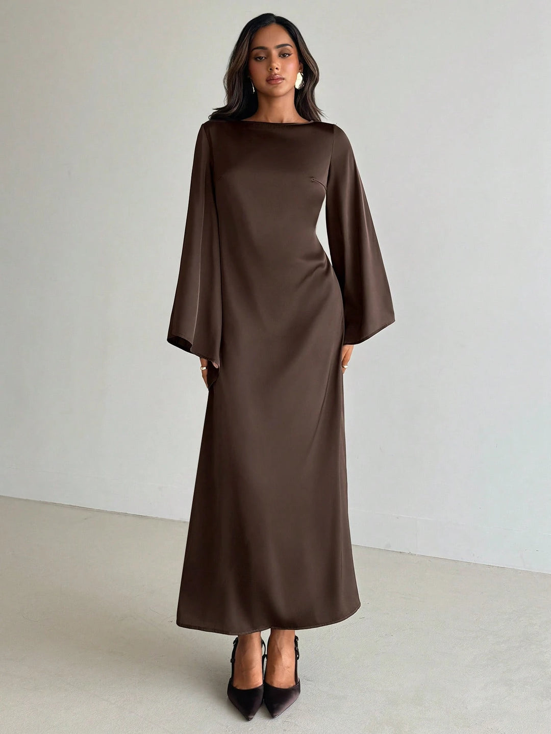 Rochie maxi SHEIN, maro