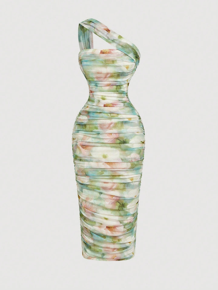 Rochie midi SHEIN, mix culori