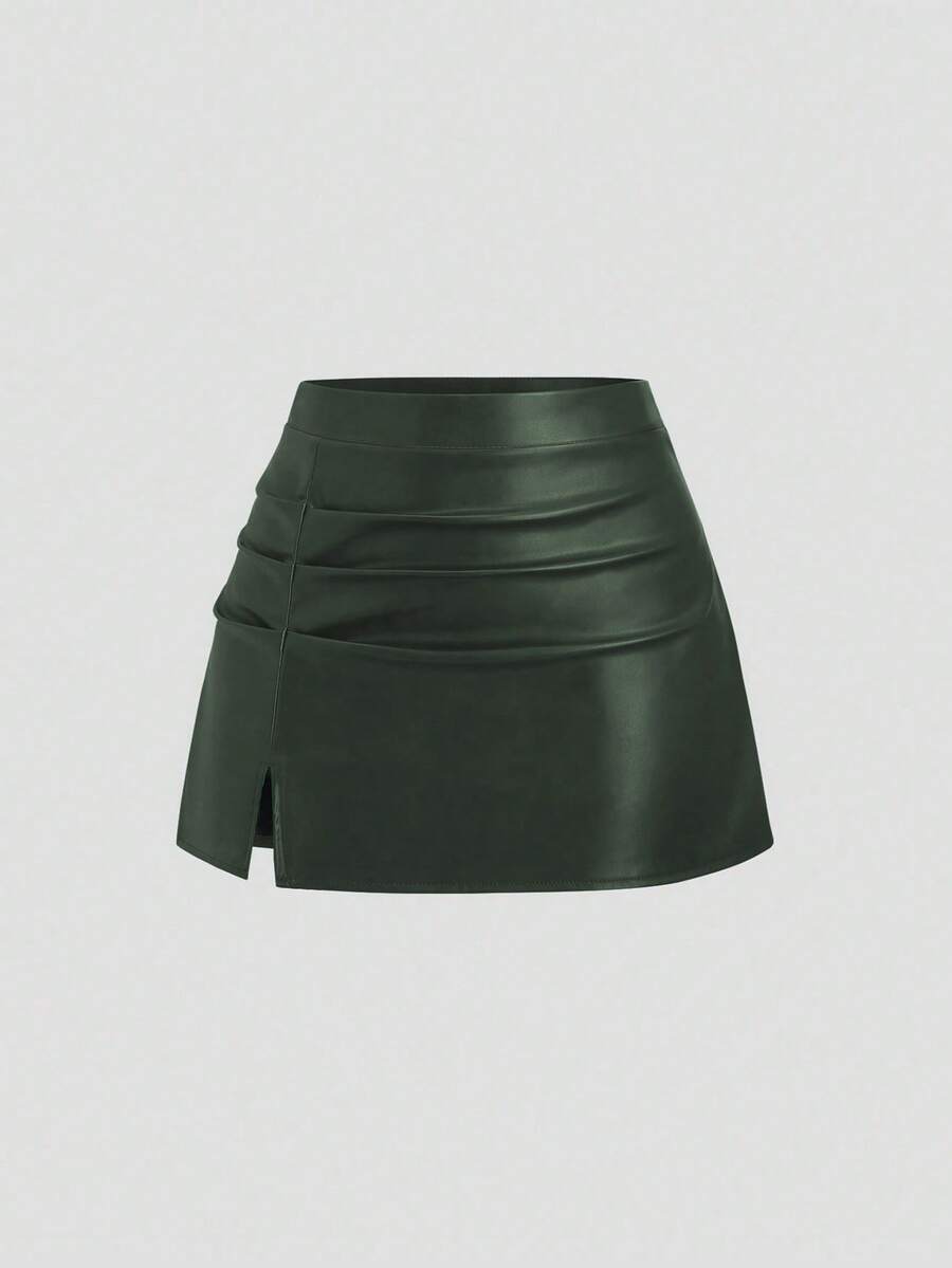Fustă mini SHEIN, kaki