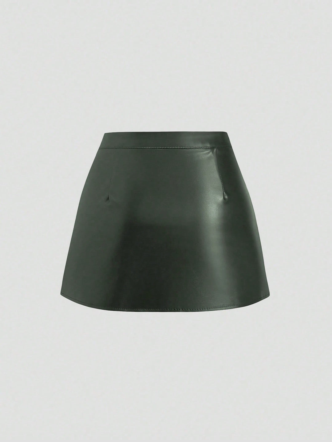 Fustă imitație piele mini SHEIN, verde