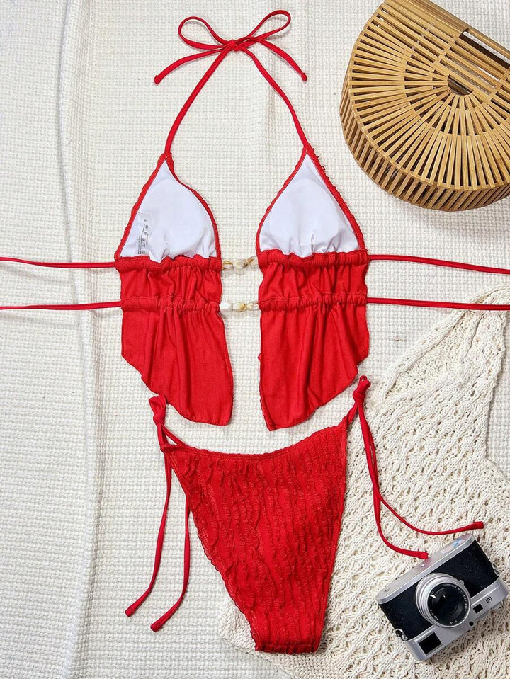 Costum de baie SHEIN, roșu