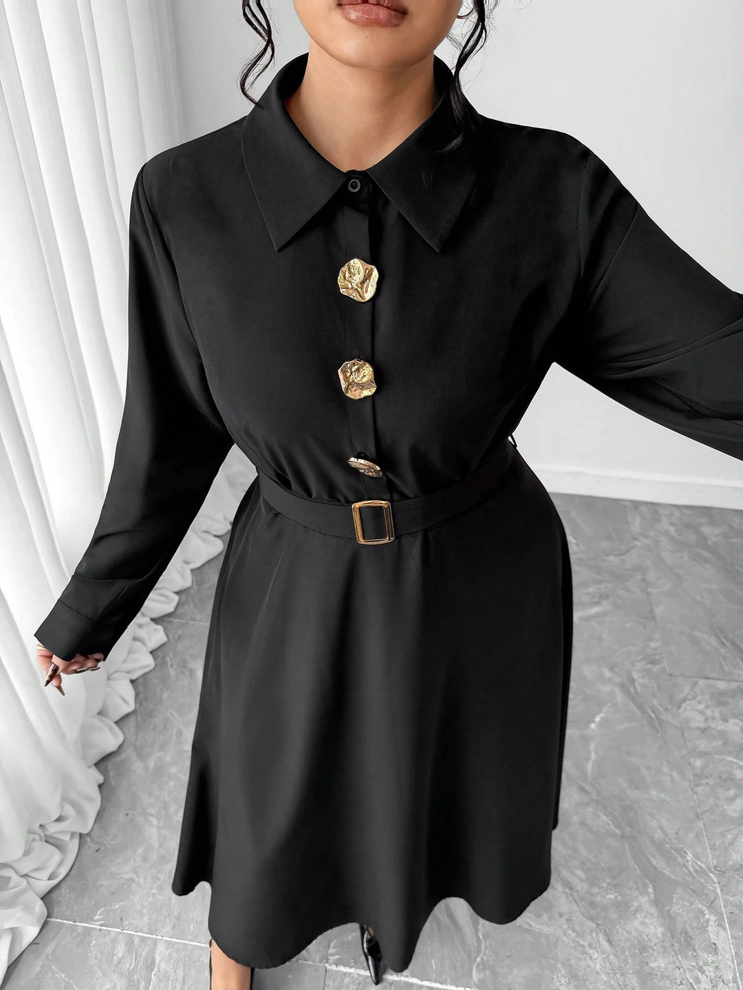 Rochie midi SHEIN, negru