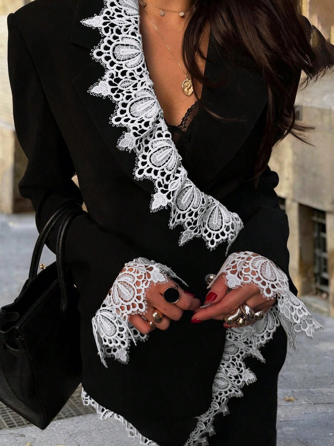 Sacou SHEIN, negru