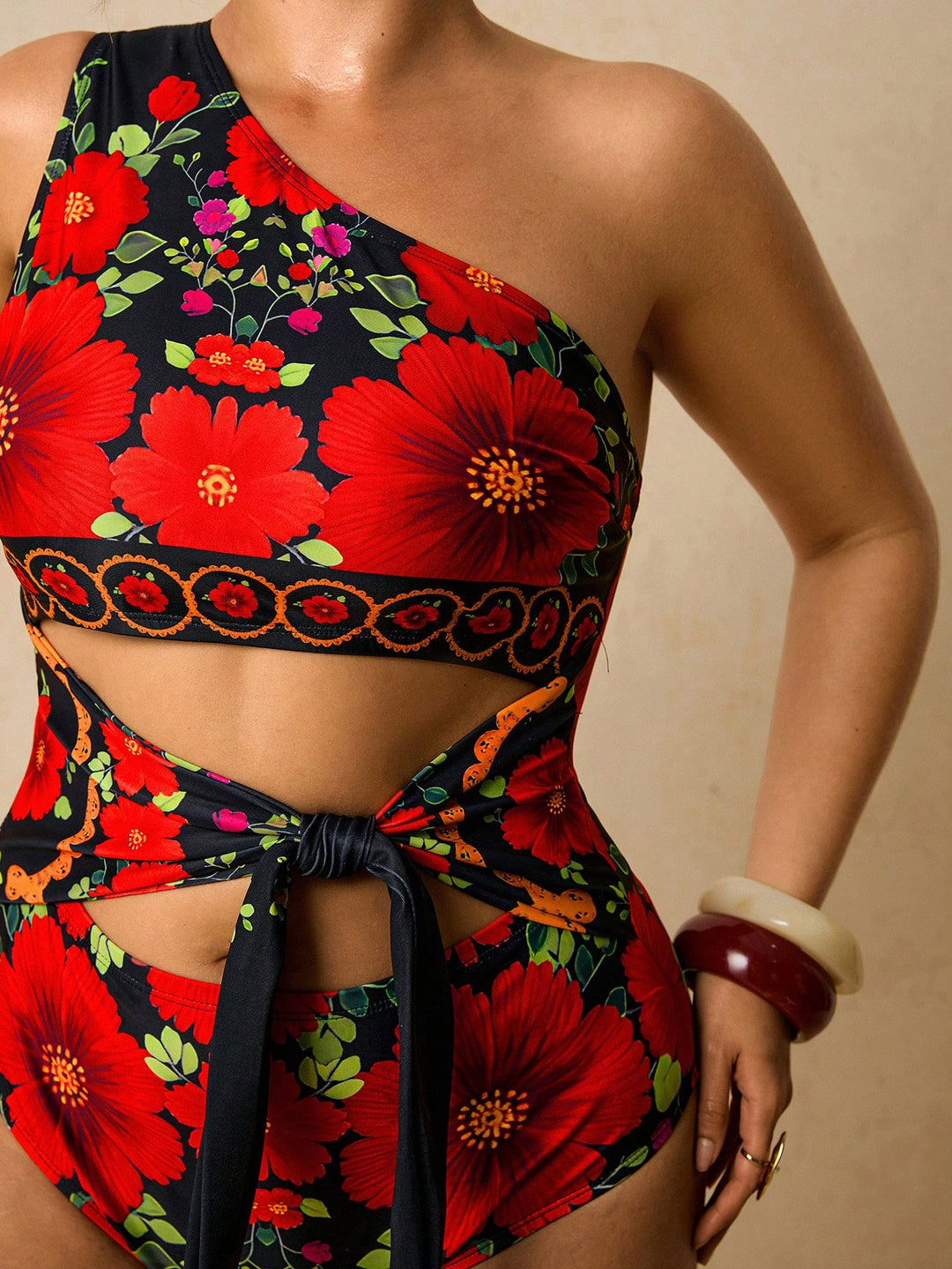 Costum de baie SHEIN, roșu
