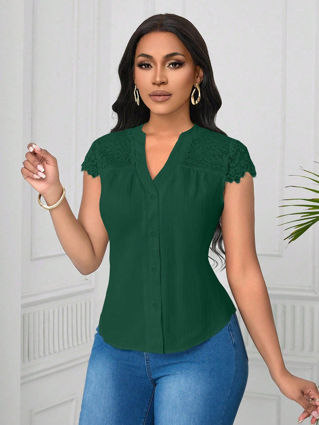 Bluza dama SHEIN, kaki