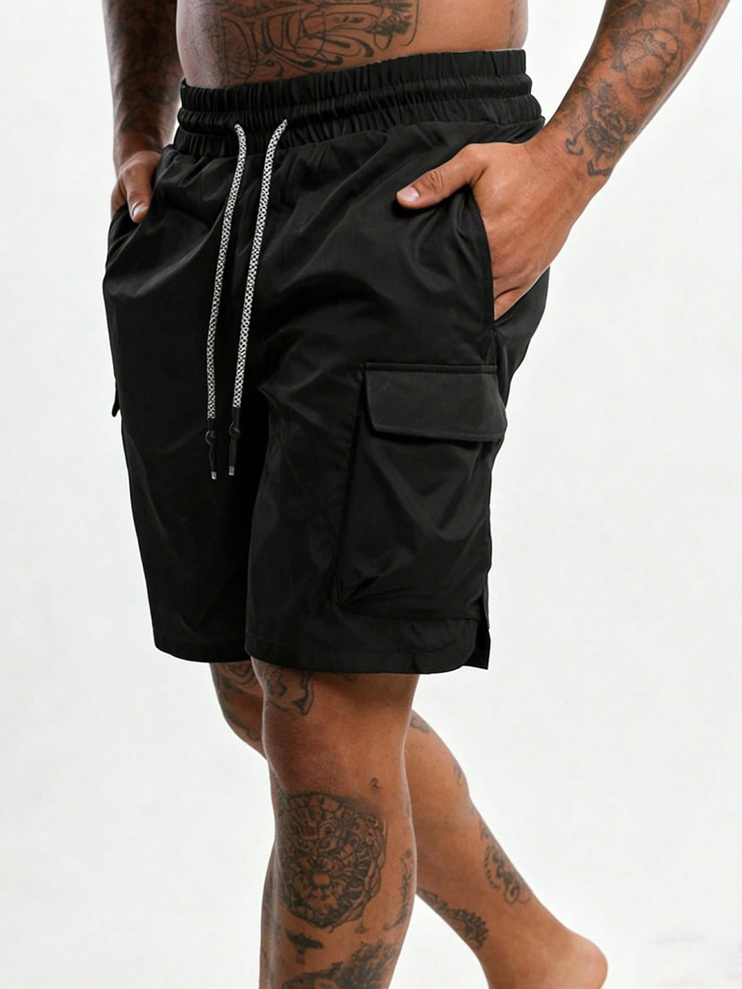 Pantaloni scurți SHEIN, negru
