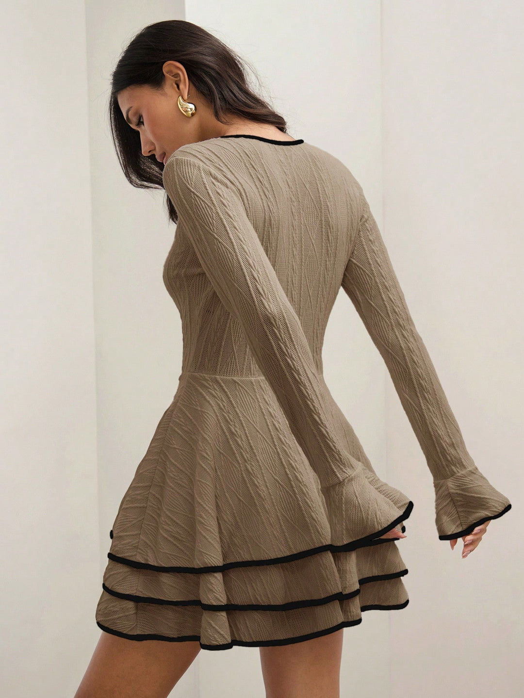 Rochie mini SHEIN, kaki