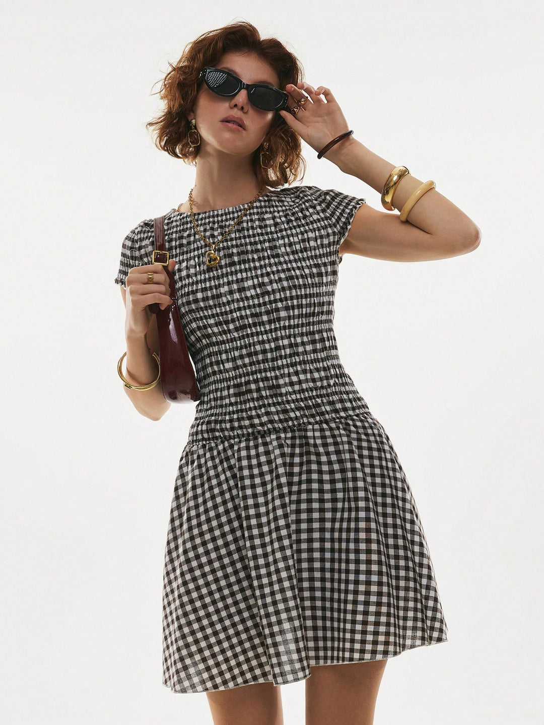 Rochie mini SHEIN, maro