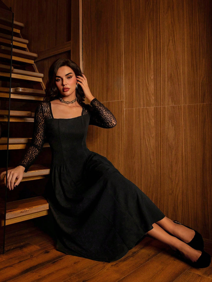 Rochie midi SHEIN, negru