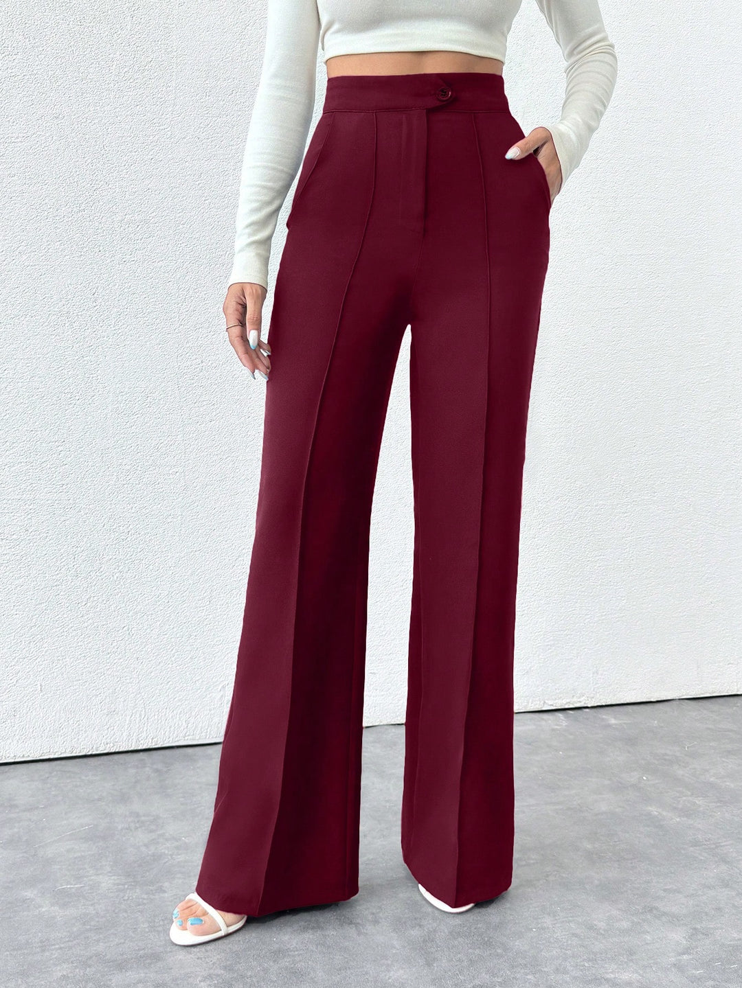 Pantaloni SHEIN, vișiniu