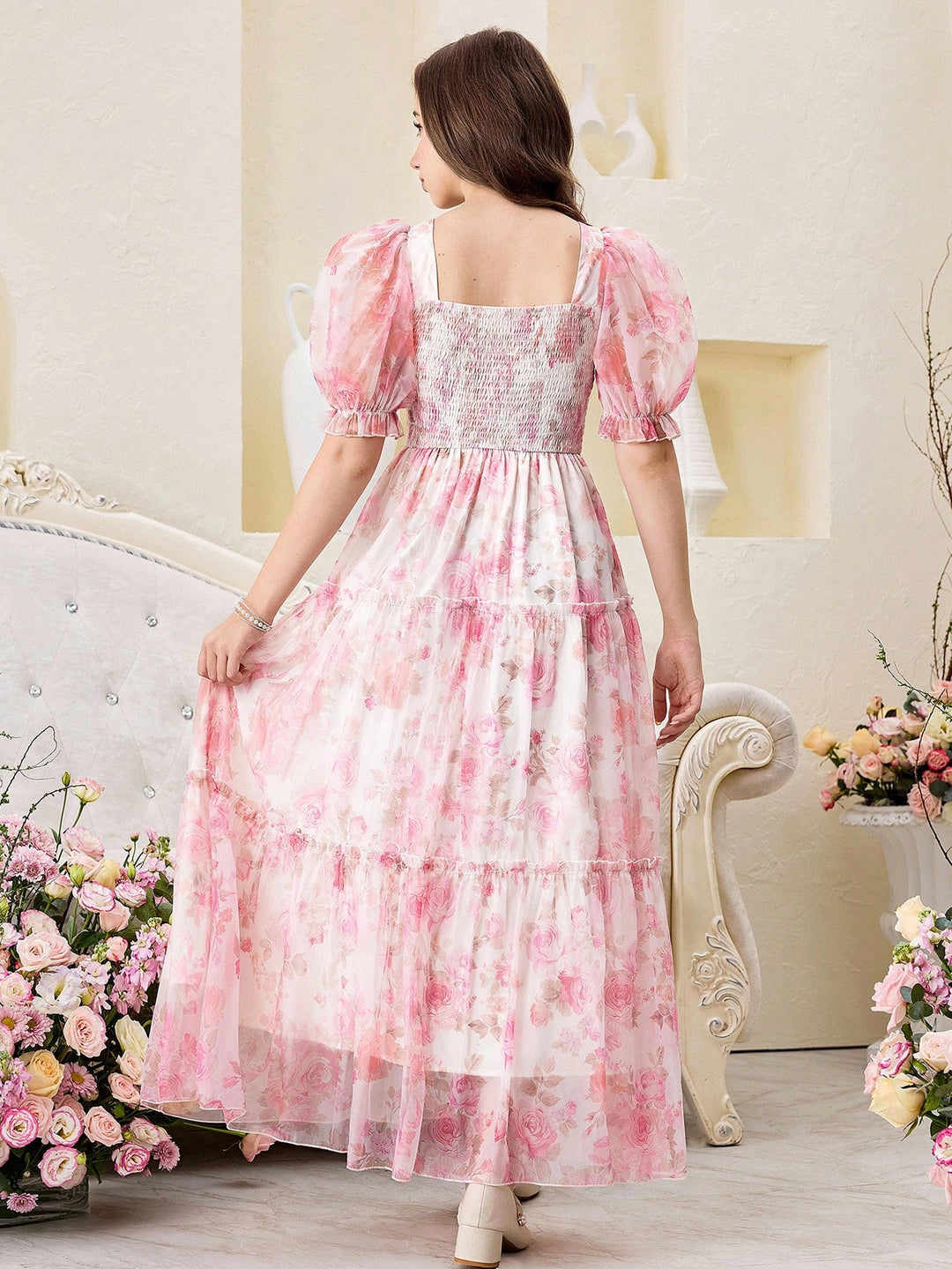 Rochie maxi SHEIN, roz
