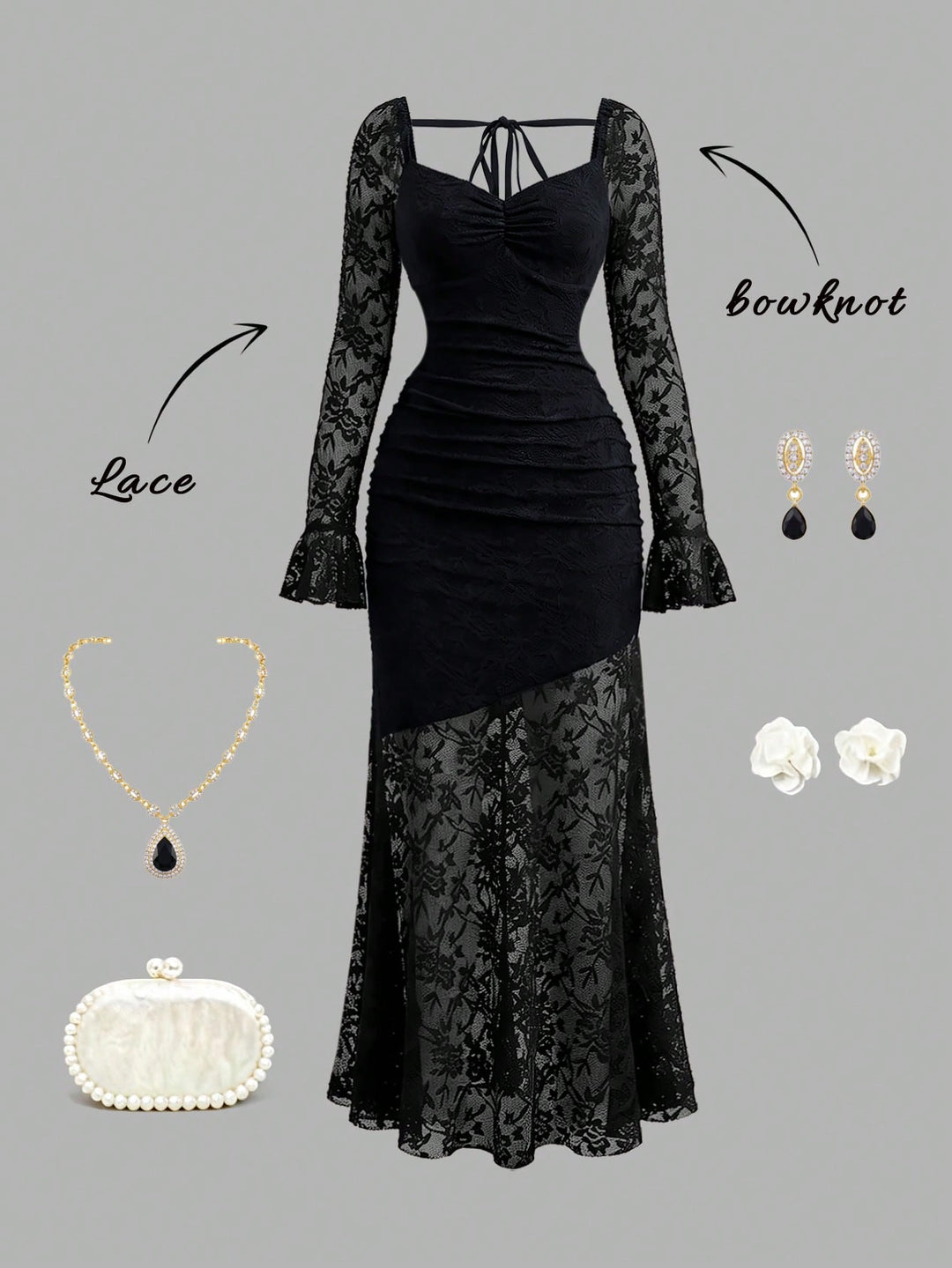 Rochie maxi SHEIN, negru