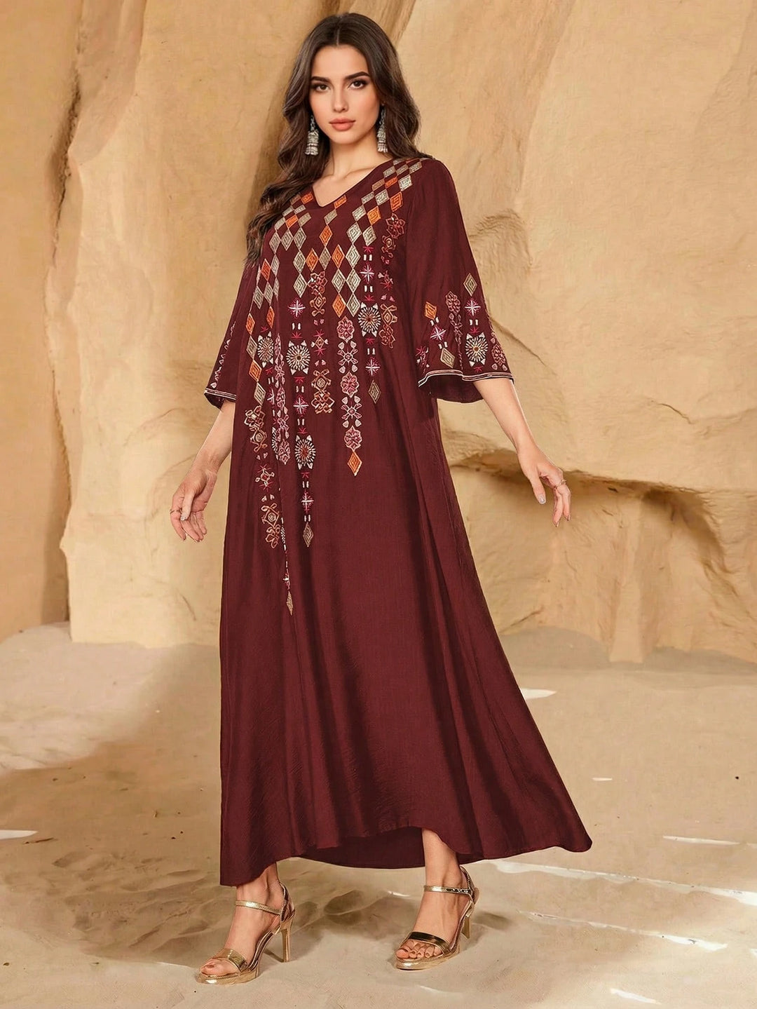 Rochie maxi SHEIN, mix culori