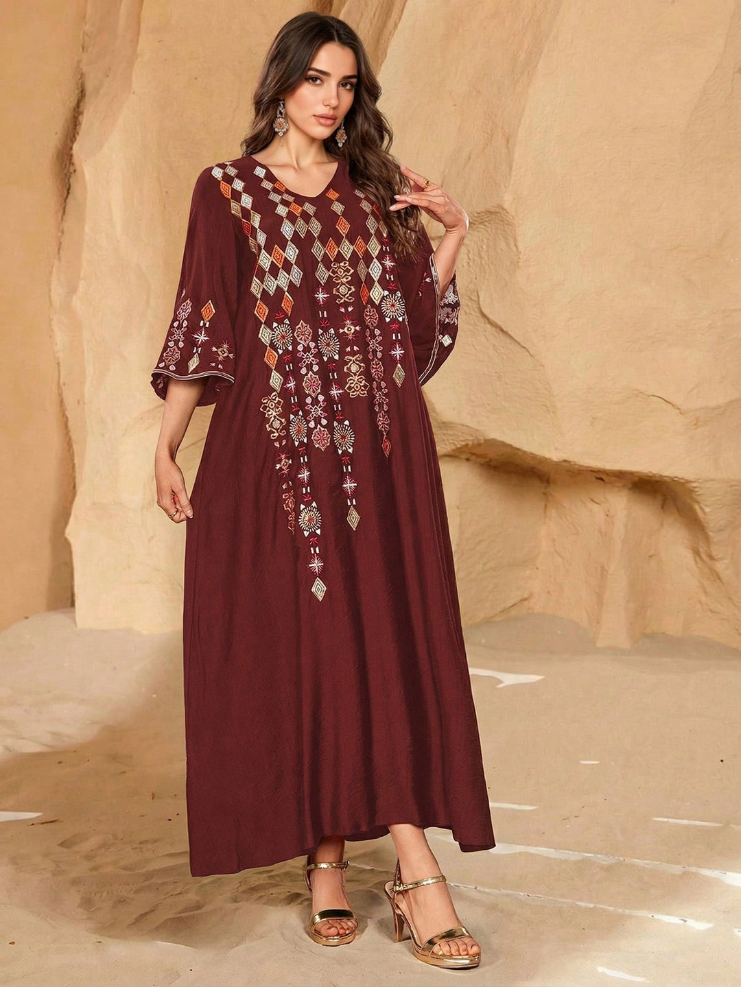 Rochie maxi SHEIN, mix culori