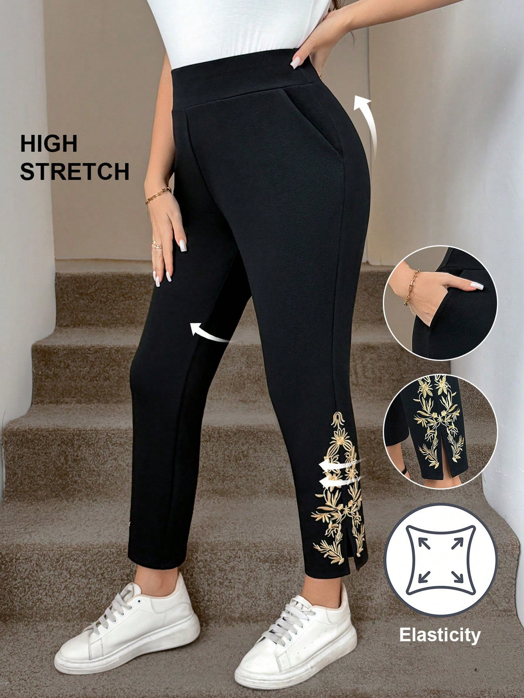 Pantaloni SHEIN, negru