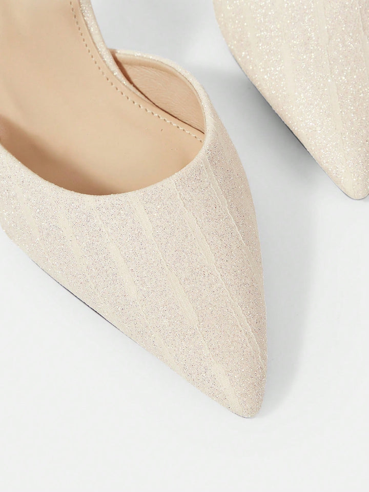 Pantofi cu toc SHEIN, bej