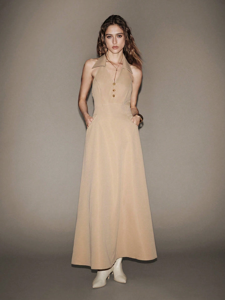 Rochie maxi SHEIN, kaki