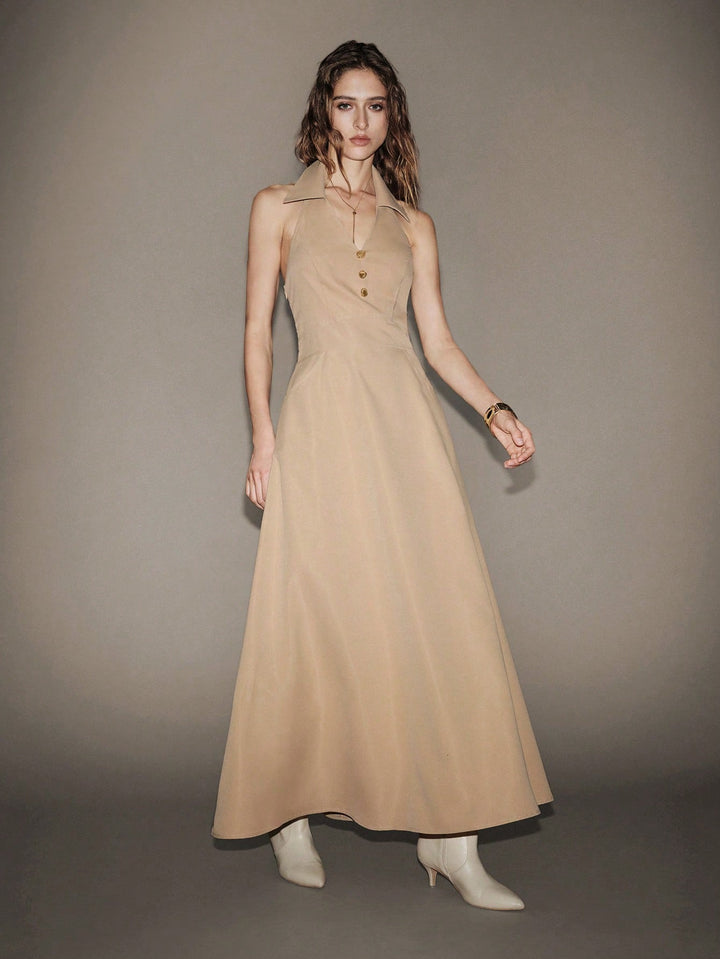 Rochie maxi SHEIN, kaki