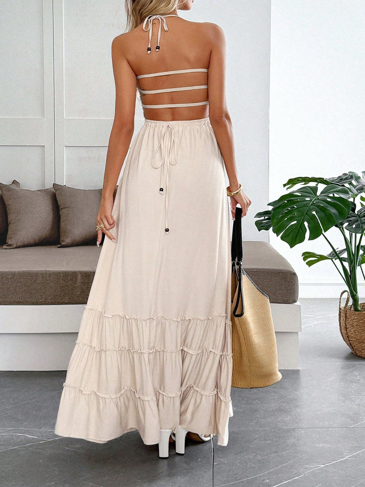 Rochie maxi SHEIN, bej