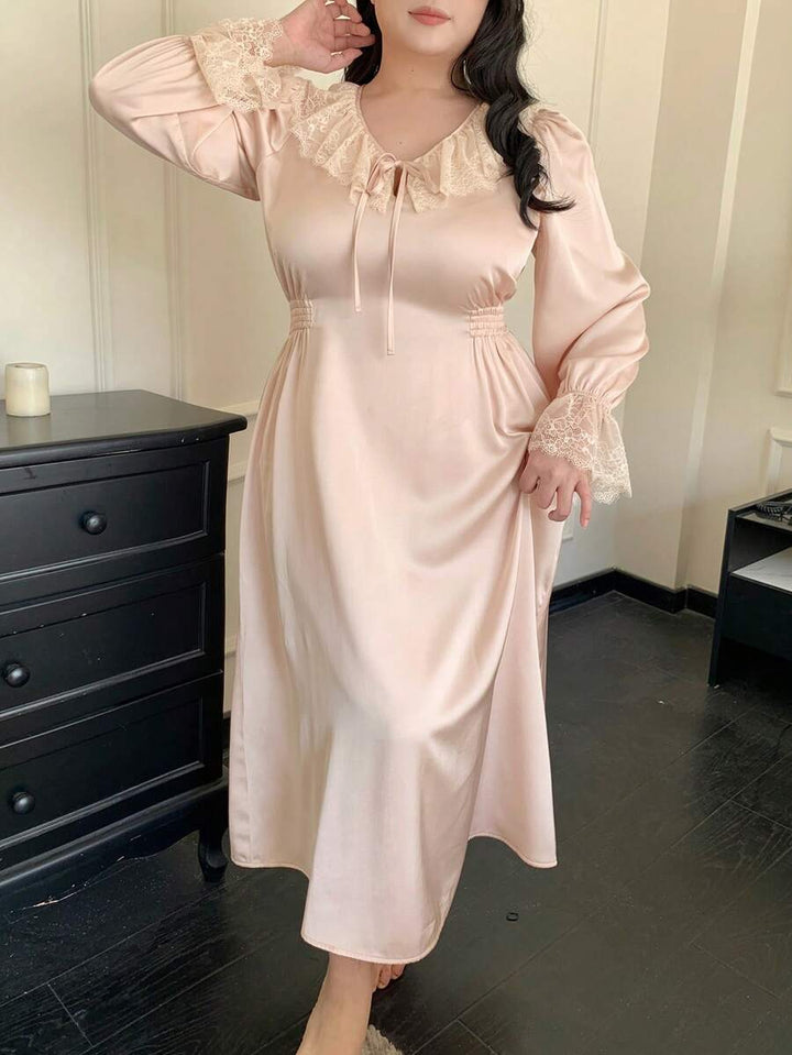 Rochie de noapte SHEIN, crem