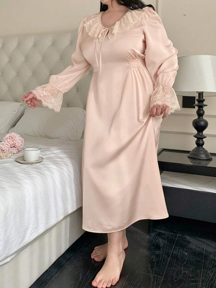 Rochie de noapte SHEIN, crem