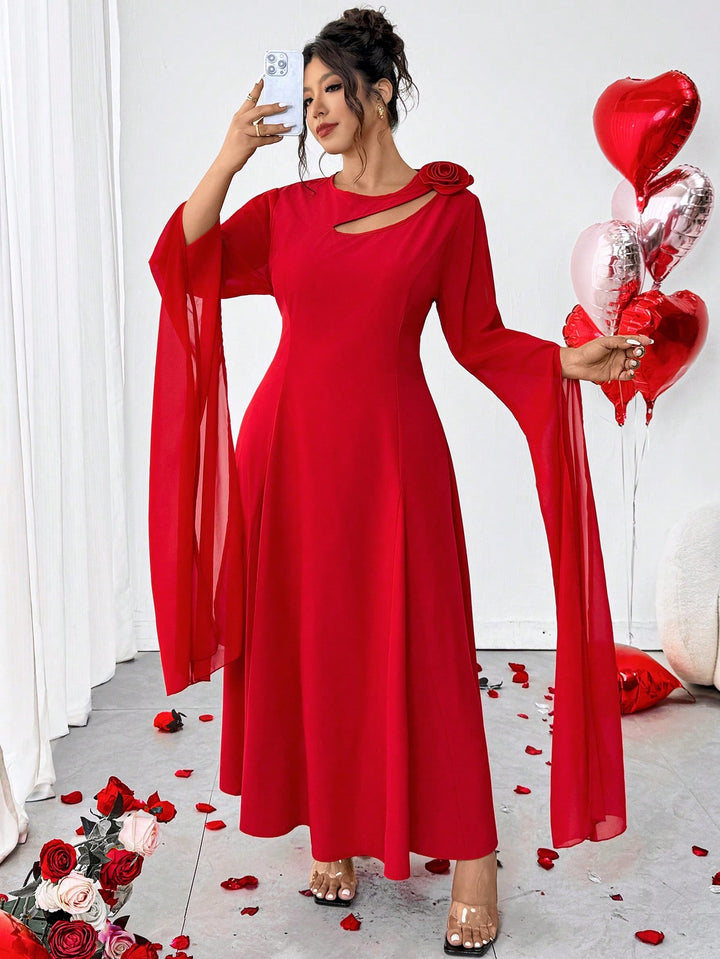 SHEIN maxi ruha, piros