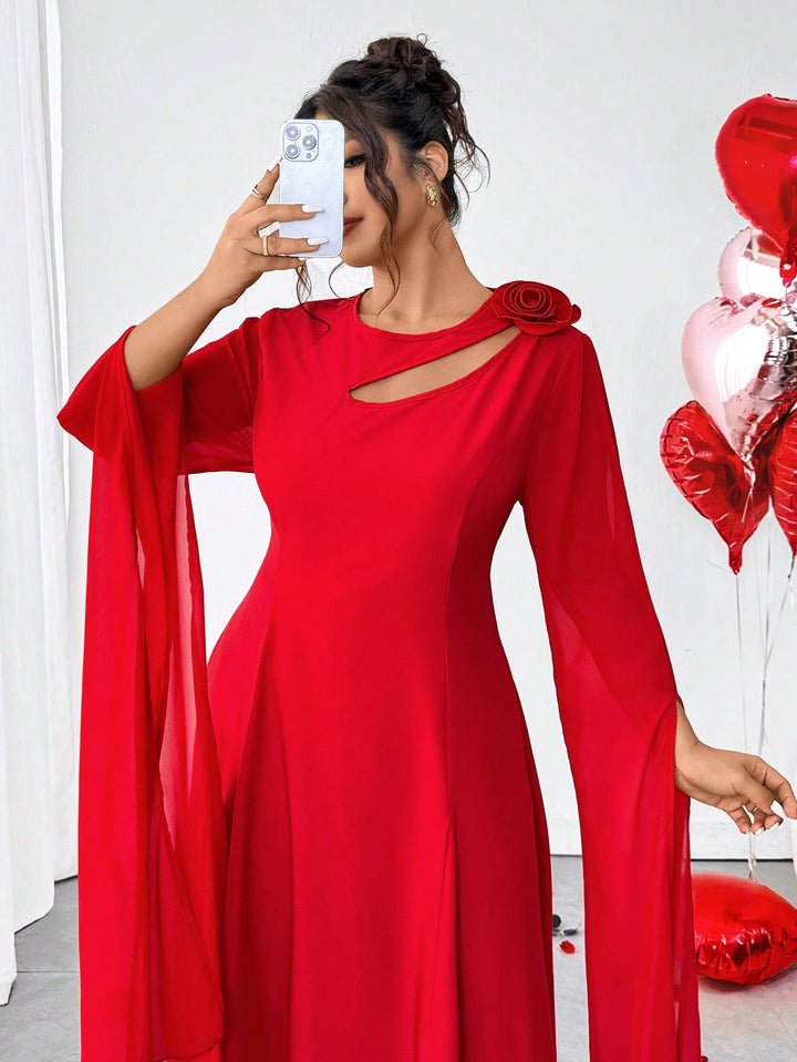 SHEIN maxi ruha, piros