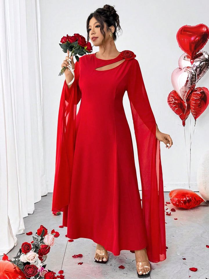 SHEIN maxi ruha, piros