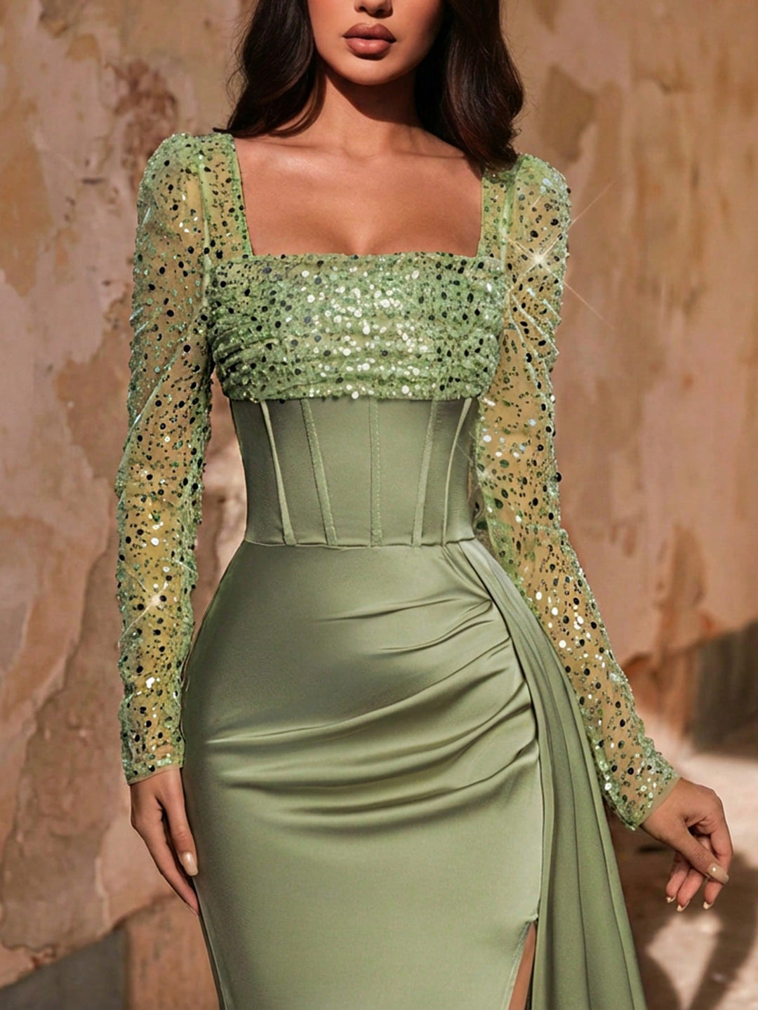 Rochie SHEIN, kaki