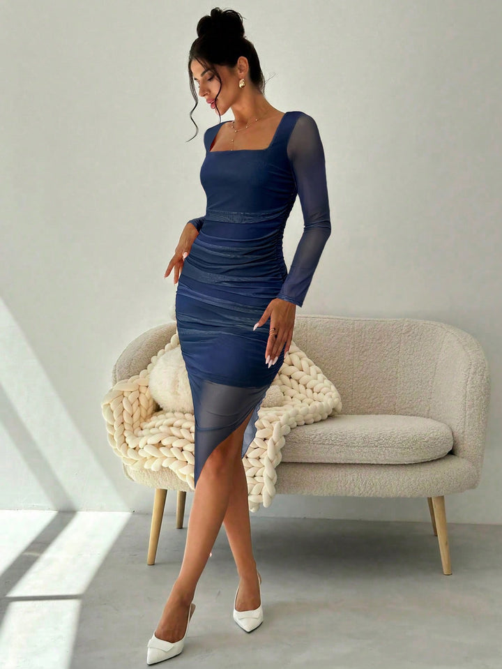 Rochie midi SHEIN, albastru