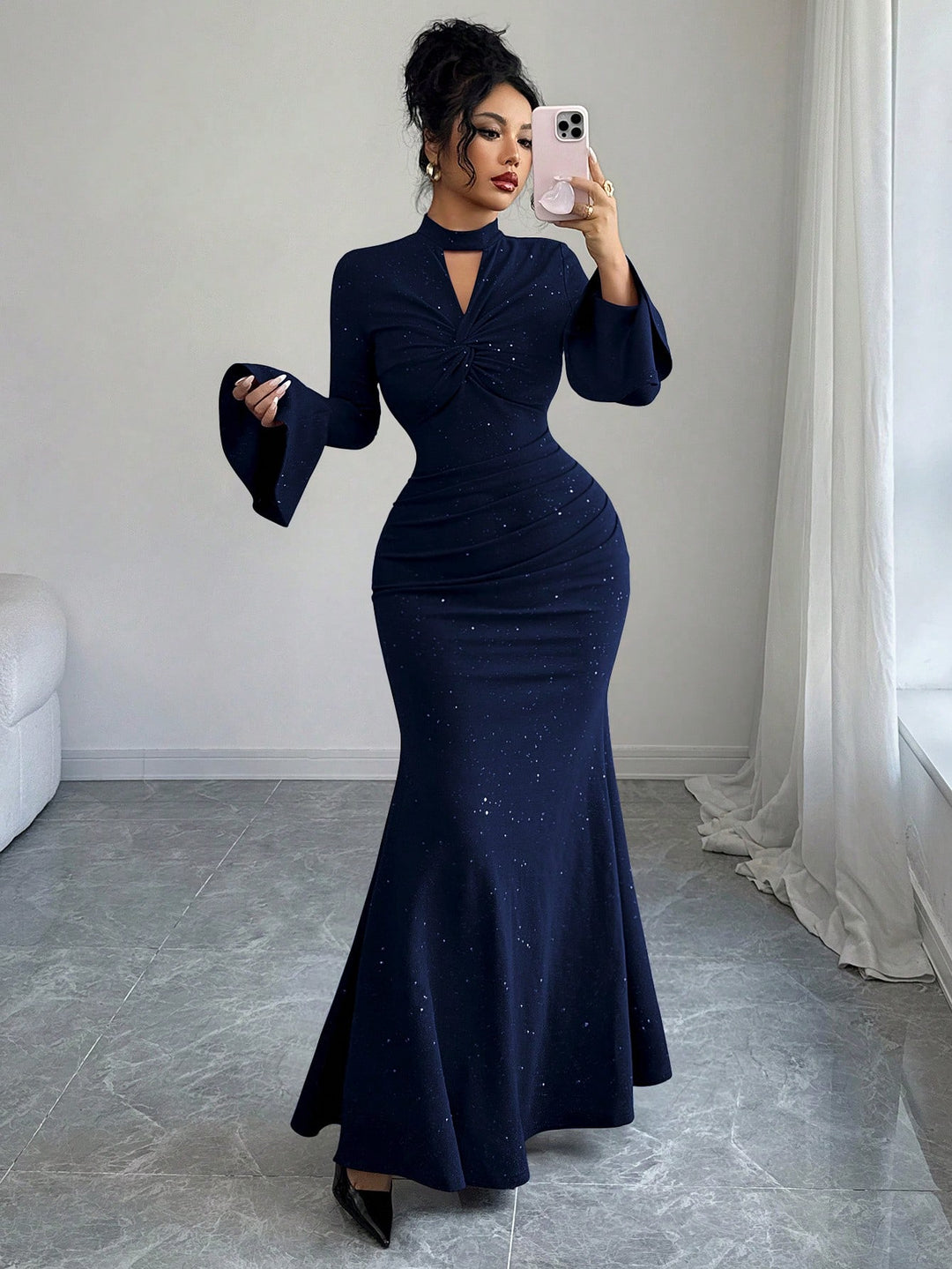 Rochie maxi SHEIN, albastru