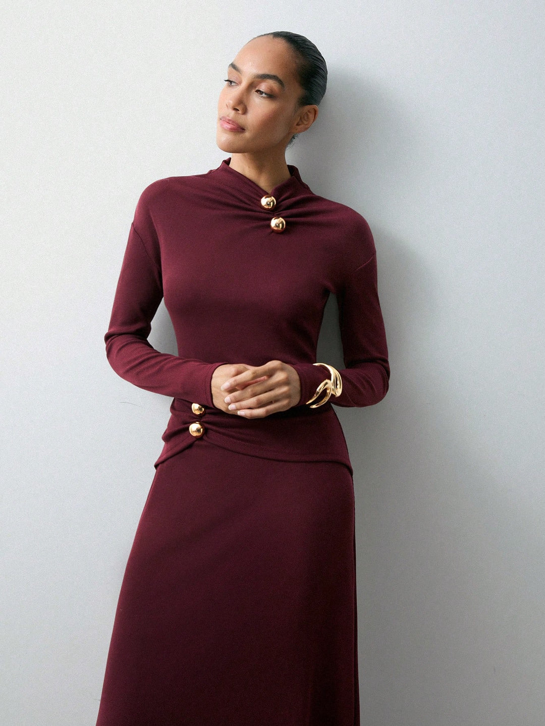 Rochie maxi SHEIN, vișiniu