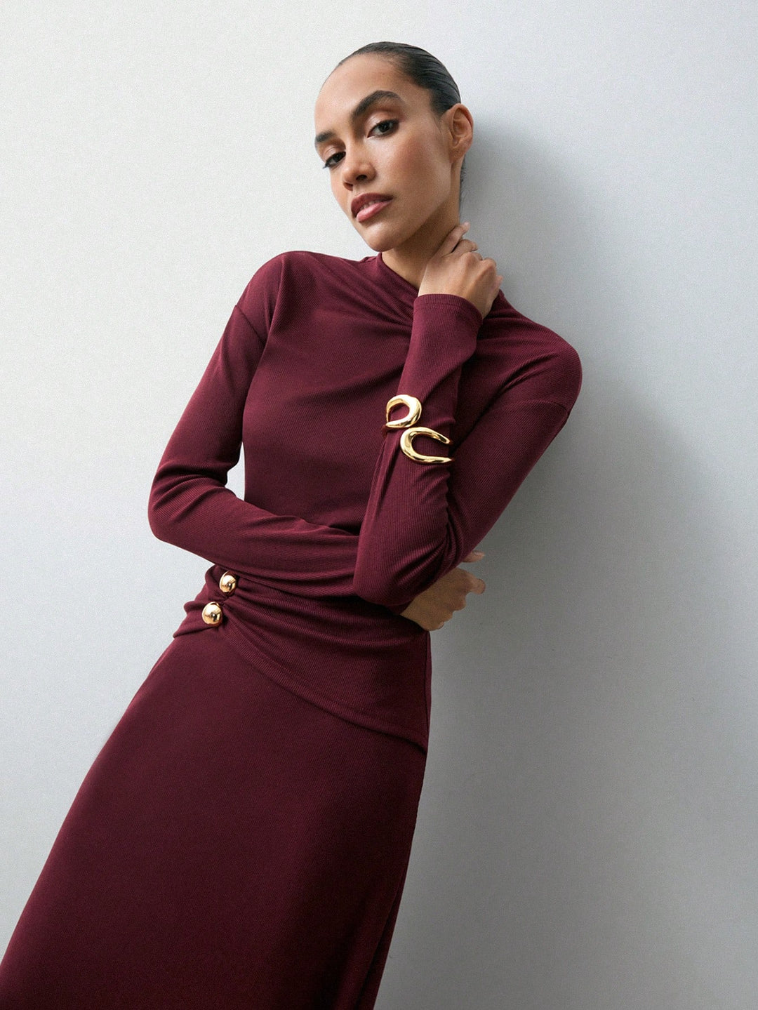 Rochie maxi SHEIN, vișiniu