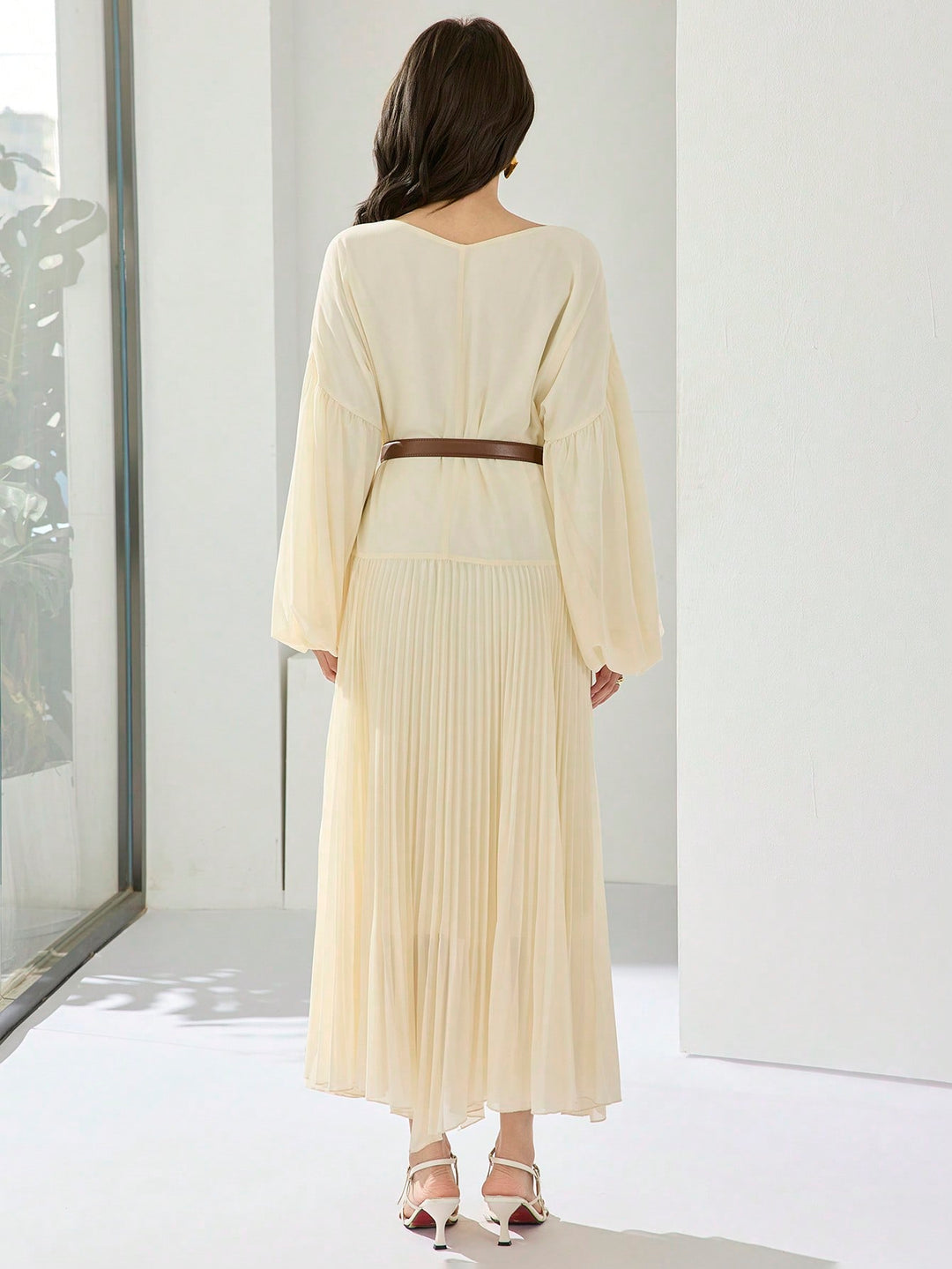 Rochie maxi SHEIN, bej
