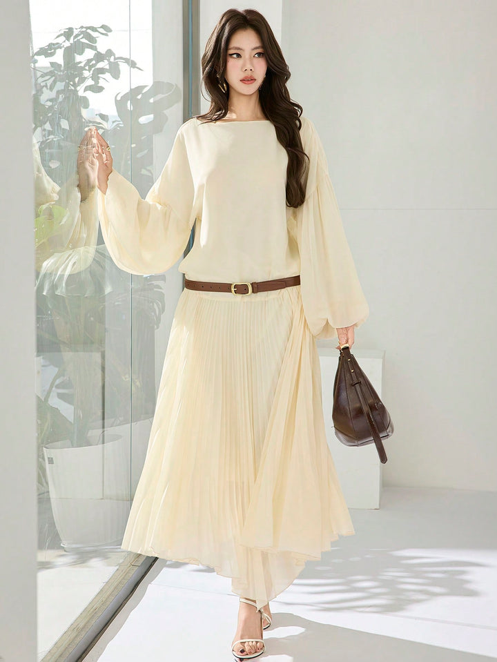 Rochie maxi SHEIN, bej