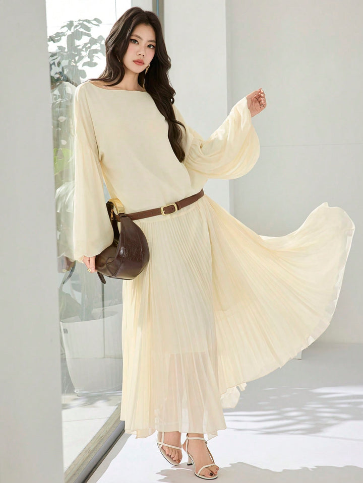 Rochie maxi SHEIN, bej
