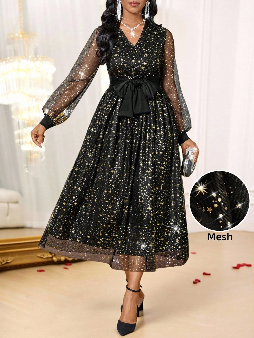 Rochie midi SHEIN, negru