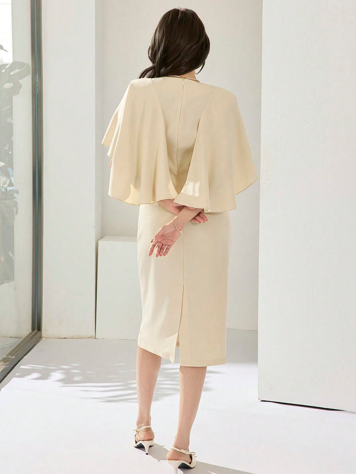 Rochie midi SHEIN, bej