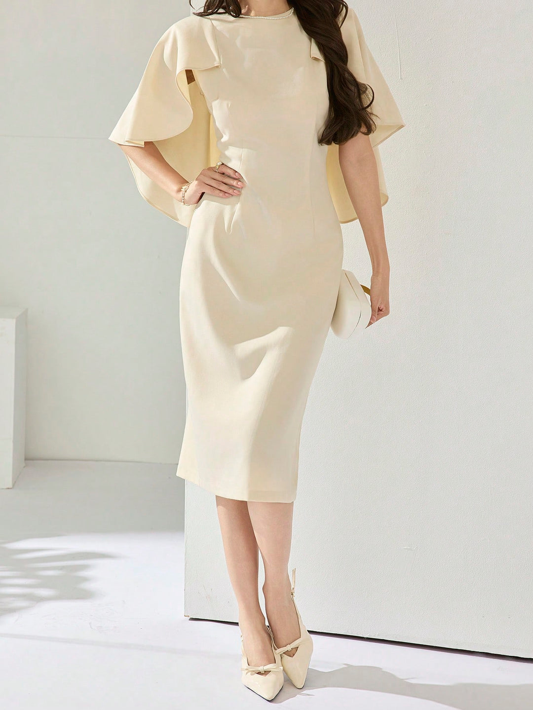 Rochie midi SHEIN, bej