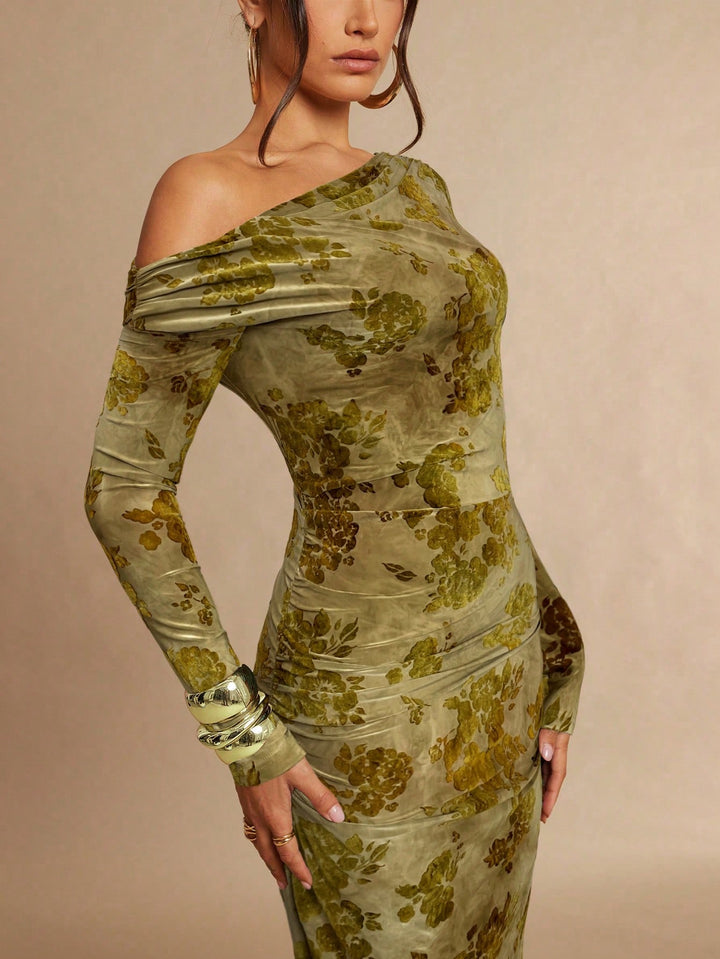 Rochie maxi SHEIN, kaki