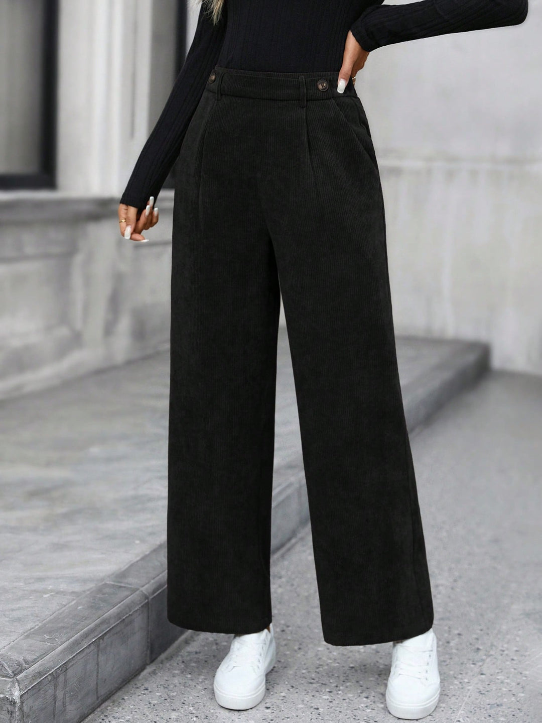 Pantaloni SHEIN, negru