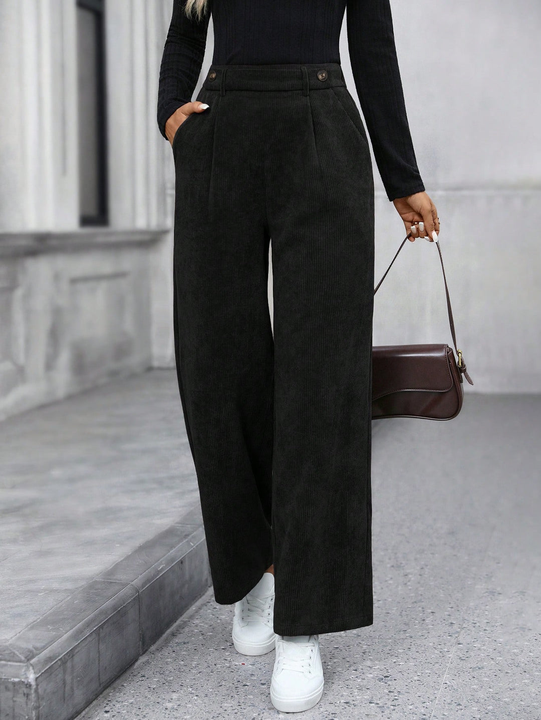 Pantaloni SHEIN, negru
