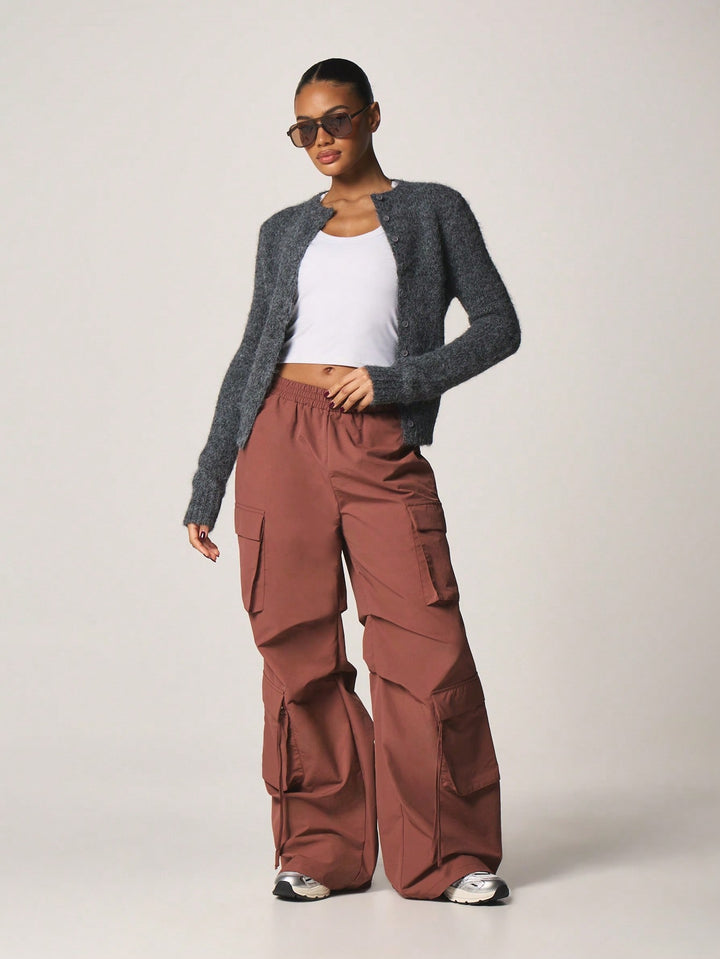 Pantaloni SHEIN, maro