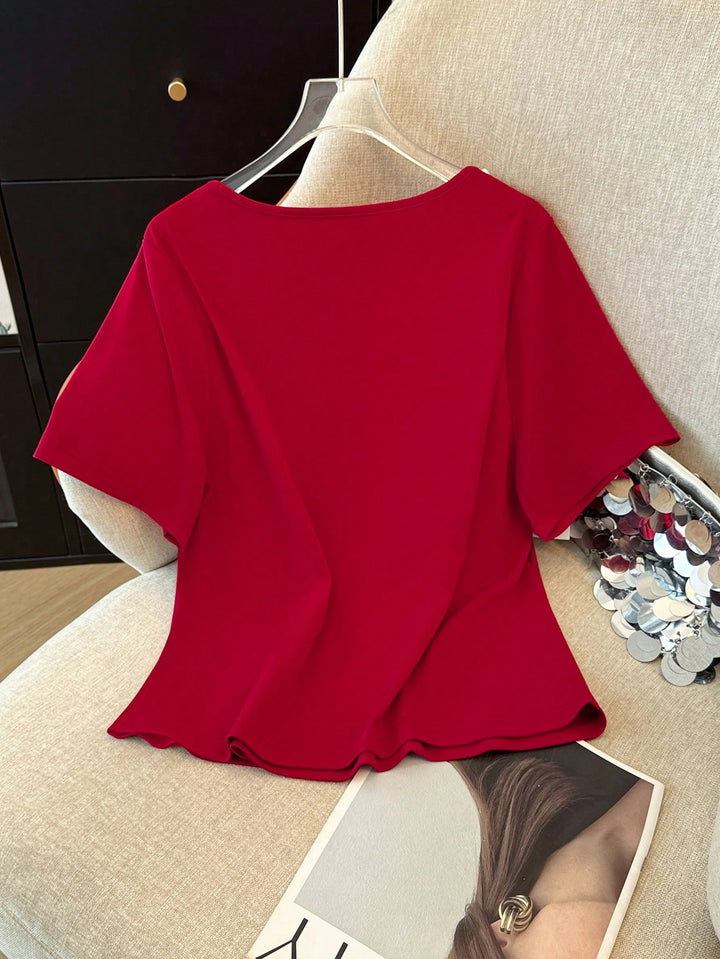 Tricou SHEIN, vișiniu