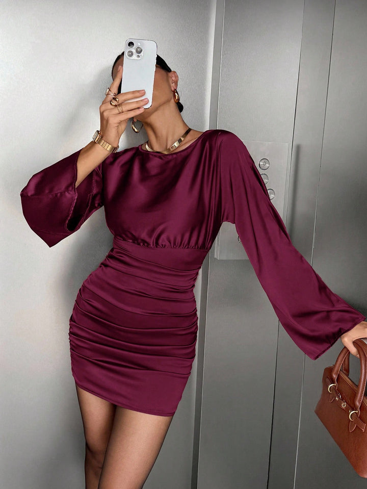 SHEIN mini ruha, bordó