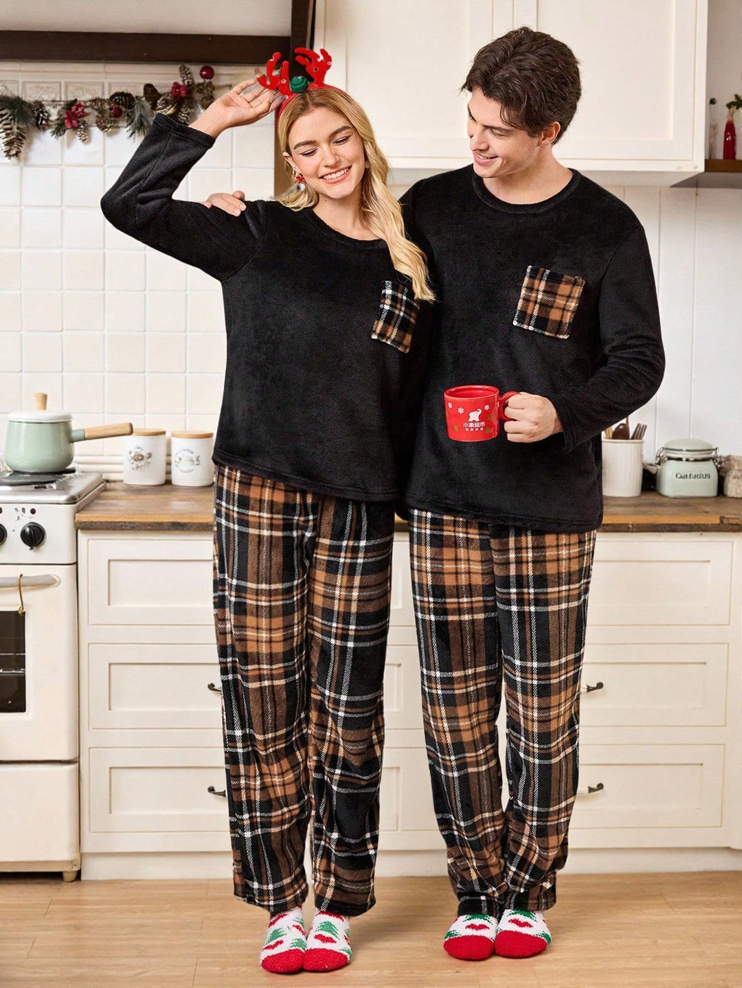 Pijamale SHEIN, negru